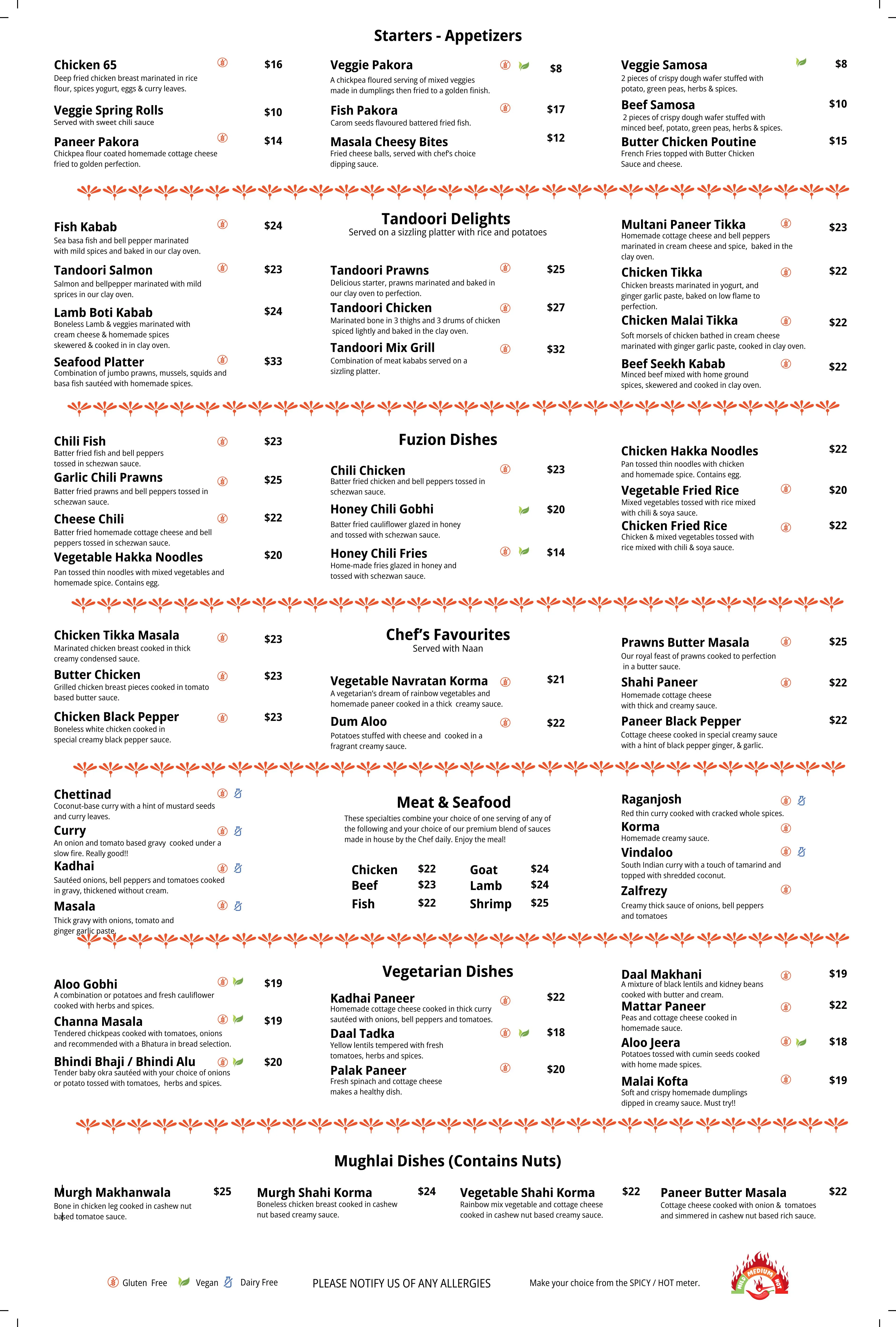 Catering at Tandoori Fuzion